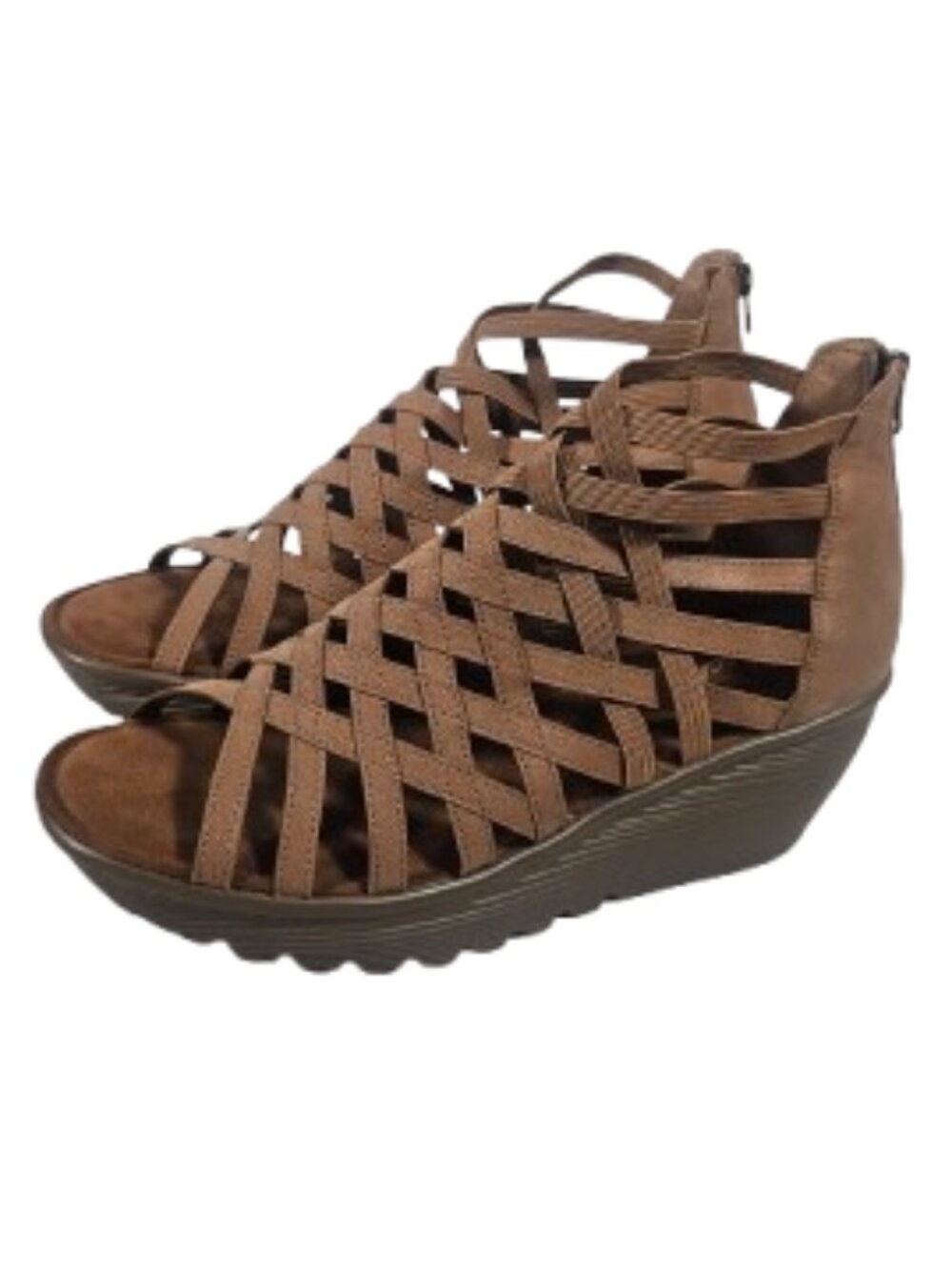 Skechers Parallel Dream Queen Wedge Sandals Brown Women's size 9.5